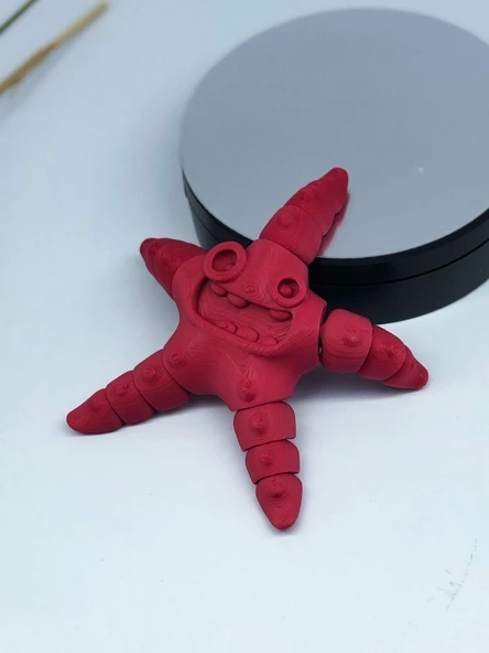 3D Hareketli Deniz Yıldızı Oyuncak - Kırmızı - 3