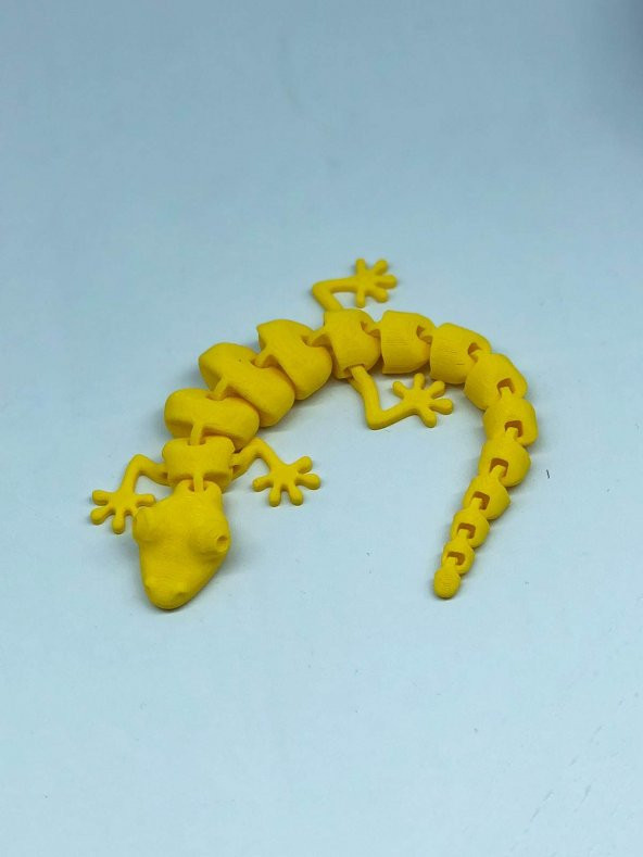 3D Hareketli Oyuncak Kertenkele -Sarı - Resim 2