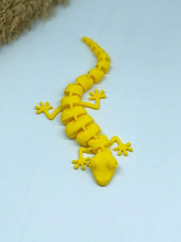 3D Hareketli Oyuncak Kertenkele -Sarı - Resim 3