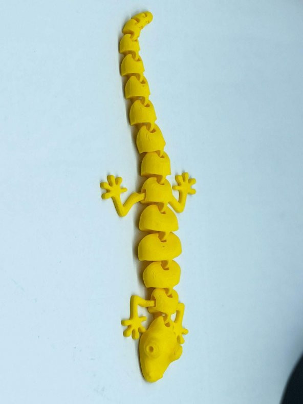 3D Hareketli Oyuncak Kertenkele -Sarı - Resim 5