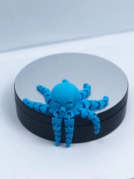 3 Boyutlu Hareketli Ahtapot Oyuncak & Masa Dekoru -Mavi - Resim 5
