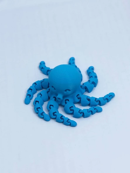 3 Boyutlu Hareketli Ahtapot Oyuncak & Masa Dekoru -Mavi - Resim 6