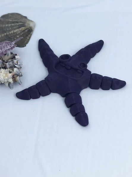 3D Hareketli Deniz Yıldızı Oyuncak - Mor - Resim 4
