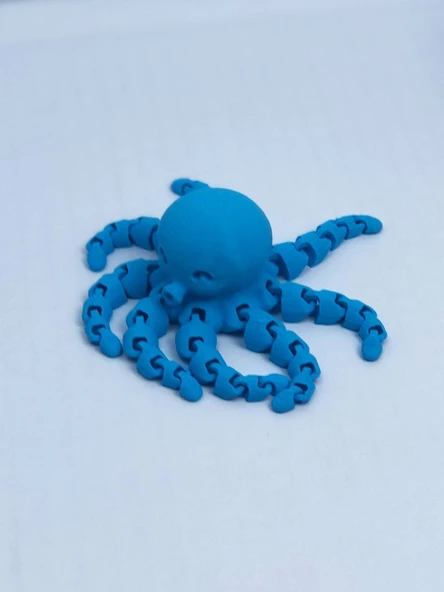 3 Boyutlu Hareketli Ahtapot Oyuncak & Masa Dekoru -Mavi - Resim 8