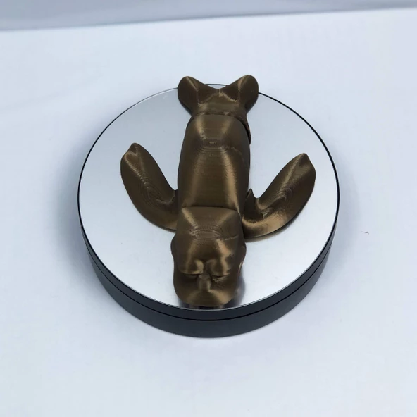 3D Hareketli Deniz Aygırı / Mors Figürlü Oyuncak - Altın Kahve - 5