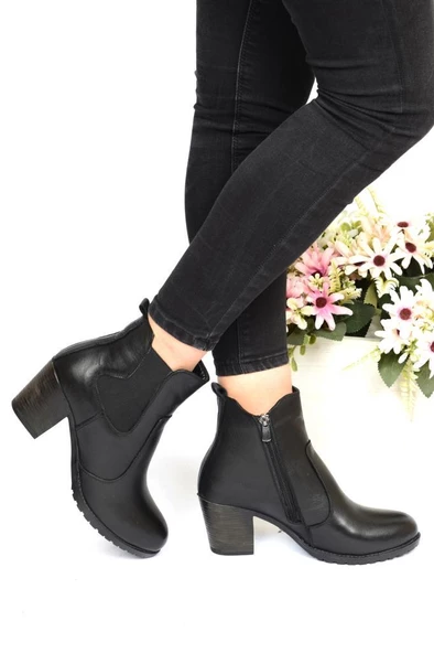 Scavia Orto Pedik 7 Cm Topuklu Deri Bayan Günlük Bot - Resim 2