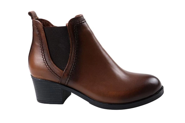 Scavia Orto pedik Comfort Hakiki Deri 5 Cm Topuklu Bayan Bot - 2