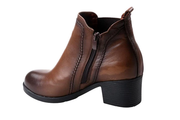 Scavia Orto pedik Comfort Hakiki Deri 5 Cm Topuklu Bayan Bot - 3