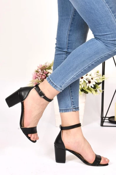 Papuçcity Malvina 7 Cm Topuklu Tek Bant Sandalet Ayakkabı - 3