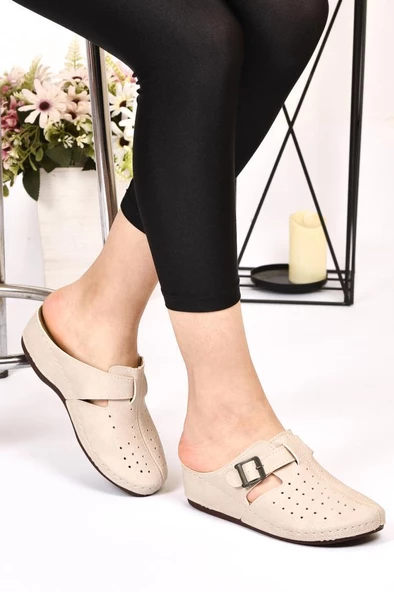 Aryan 09-255 Orto pedik Kadın Hastane Kapalı Sabo Terlik - 6