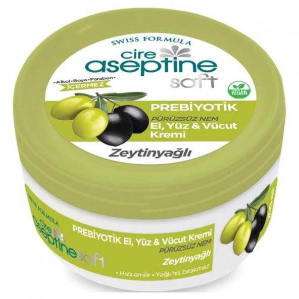Cire Aseptine Soft Zeytinyağlı Prebiyotik Nemlendirici Krem 200 ml
