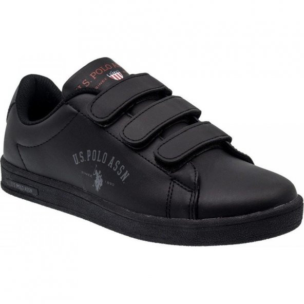 U.S Polo Assn. Sınger Siyah Cırtlı Erkek-Kız Çocuk Sneaker Spor Ayakkabı