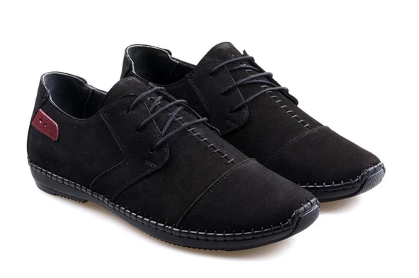 Tardelli 3667-2 Siyah Ortapedik Erkek Nubuk Deri Ayakkabı - 4