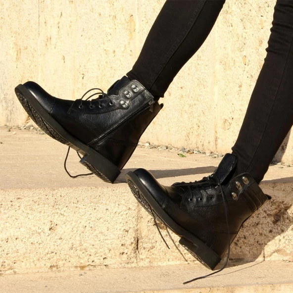 Burç 7016 Erkek Deri Postal Bot - 3