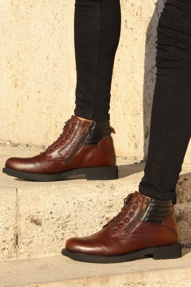 Burç 2939 Erkek Hakiki Deri Bot - 3