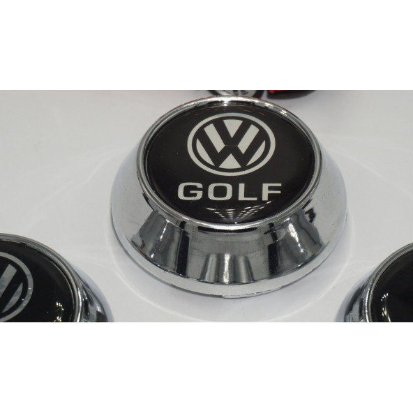 Volkswagen Golf Konik Jant Göbek Kapağı Seti 65mm - 4