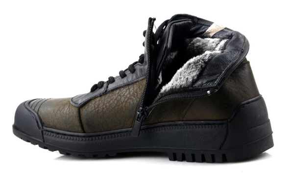 Pierre Cardin 382105 Erkek Kürklü Deri Bot - Resim 3