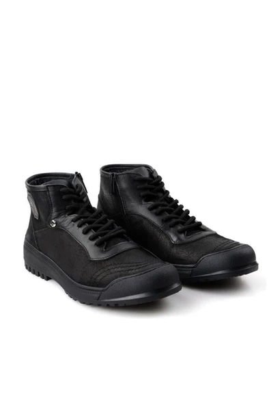 Pierre Cardin 382105 Erkek Kürklü Deri Bot - Resim 10