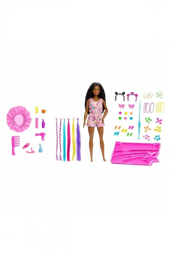 Barbie Eğlenceli Saçlar Oyun Seti HHM39