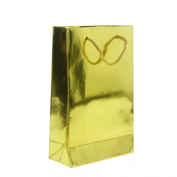 5 Adet 10x17cm Karton Çanta Altın Renk ürün görseli 1