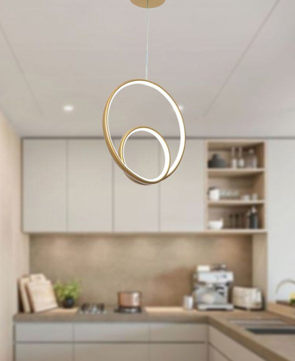 TT Aydınlatma TT004-ESK  Göz Modeli Eskitme Boyalı Led Avize - Resim 2