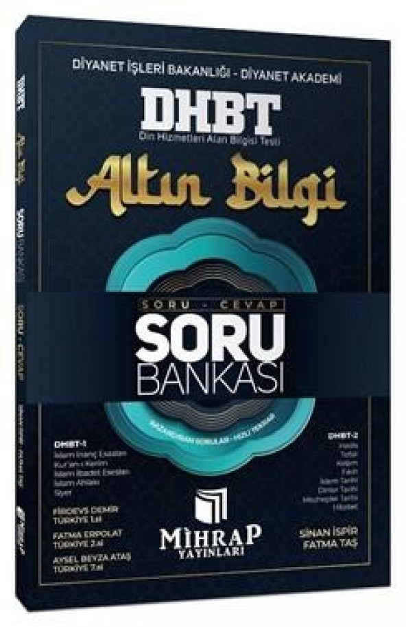 DHBT Altın Bilgi Soru Cevap Soru Bankası Mihrap Yayınları