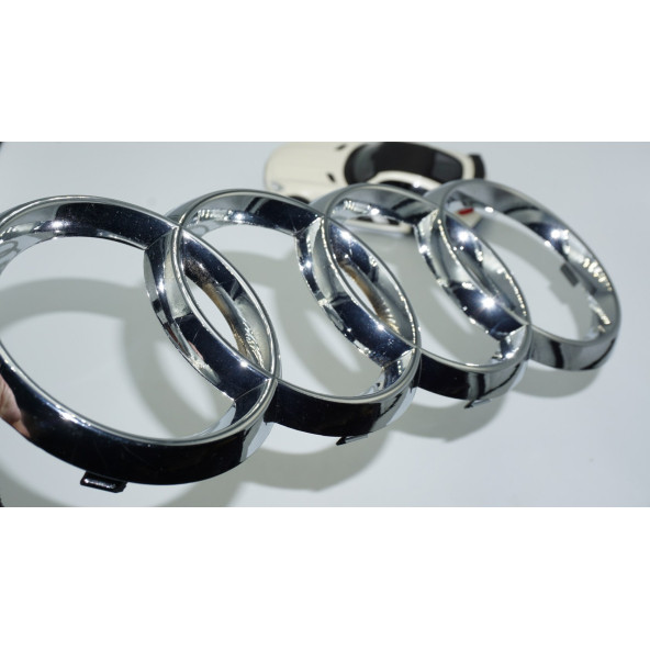 DK Tuning Audi A3 A4 A5 A6 Ön Panjur Halka Krom ABS Logo Amblem ürün görseli