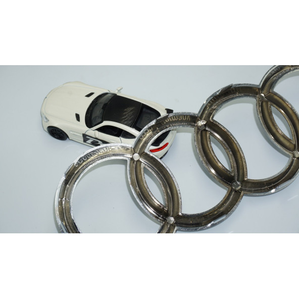 DK Tuning Audi A3 A4 A5 A6 Ön Panjur Halka Krom ABS Logo Amblem - Resim 4