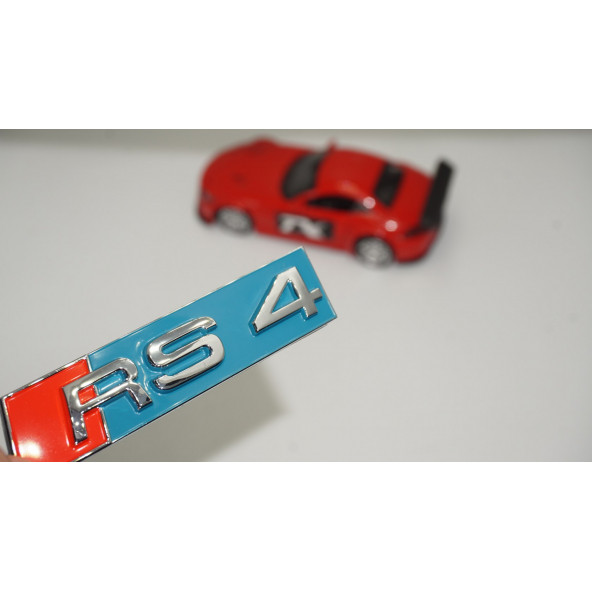 Audi RS4 Yeni Nesil Turkuaz 3M 3D Bagaj Logo Orjinal ürün