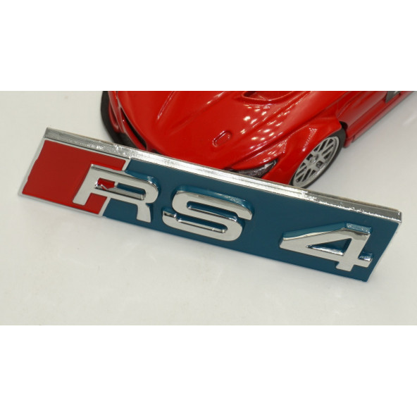 Audi RS4 Yeni Nesil Turkuaz 3M 3D Bagaj Logo Orjinal ürün - 4