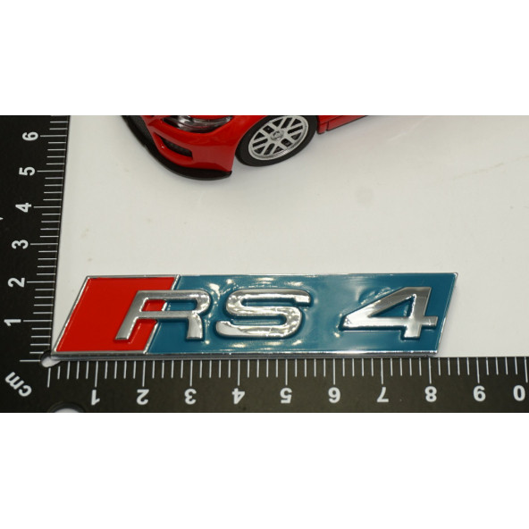 Audi RS4 Yeni Nesil Turkuaz 3M 3D Bagaj Logo Orjinal ürün - 5