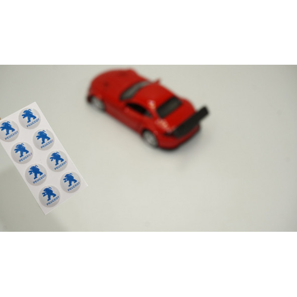 Peugeot Logo Jant Torpido Direksiyon 9mm Damla Sticker Logo Seti
