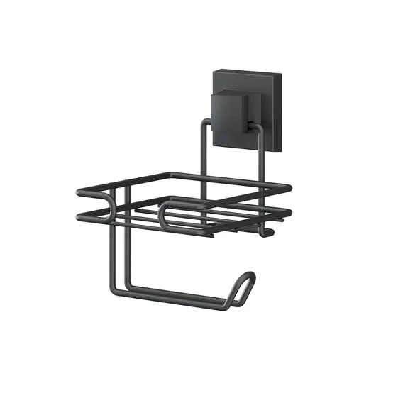 TEKNOTEL DELME VİDA MATKAP YOK! easyFIX YAPIŞKANLI YEDEKLİ TUVALET KAĞITLIK MAT SİYAH EF275 - 2