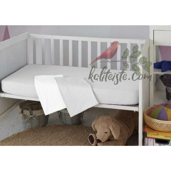 Brillant Bebek Lastikli Penye Çarşaf Beyaz