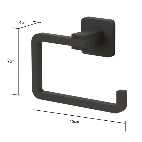 TEKNOTEL ÖMÜR BOYU PASLANMAZ TUVALET KAĞITLIK MAT SİYAH MG394 - 8