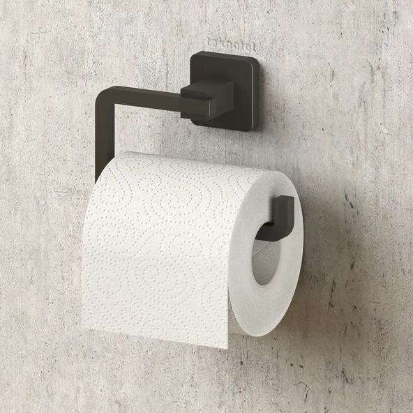 TEKNOTEL ÖMÜR BOYU PASLANMAZ TUVALET KAĞITLIK MAT SİYAH MG394 - 2