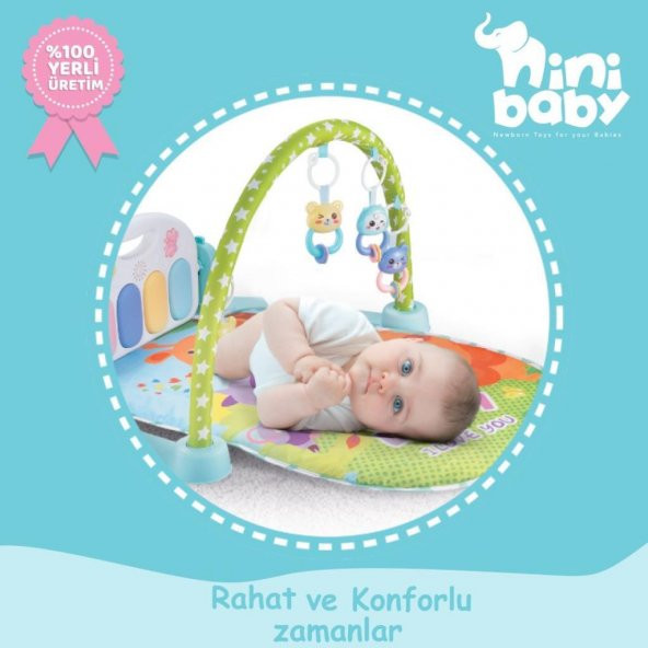 Erdem Oyuncak Nini Baby 5 in 1 Piyanolu Bebek Halısı Oyun Aktivite Merkezi - 5