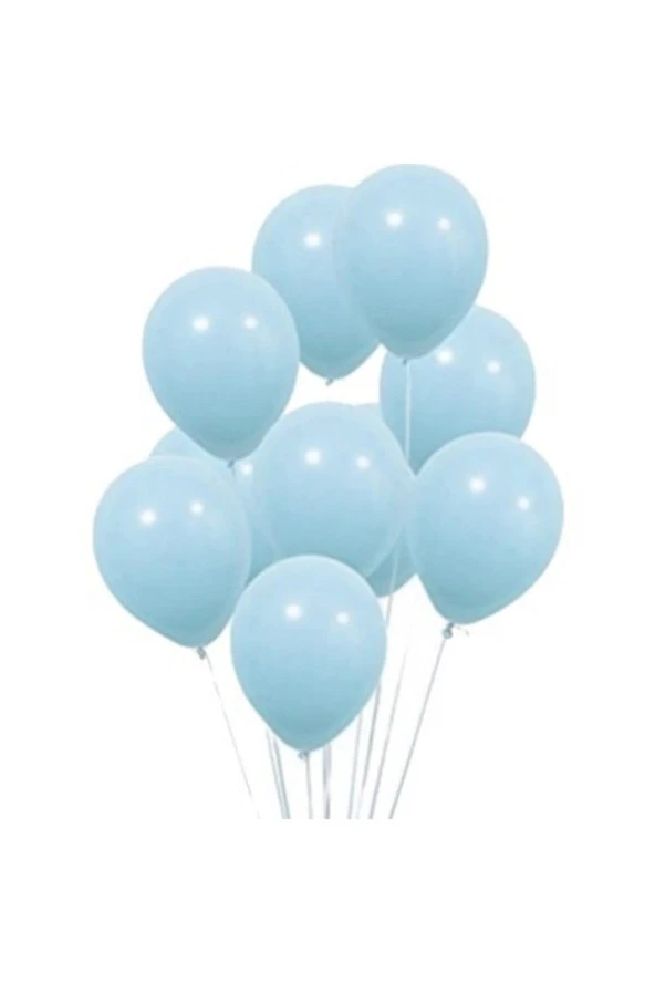 Mavi Renk Makaron Balon 25 Adet