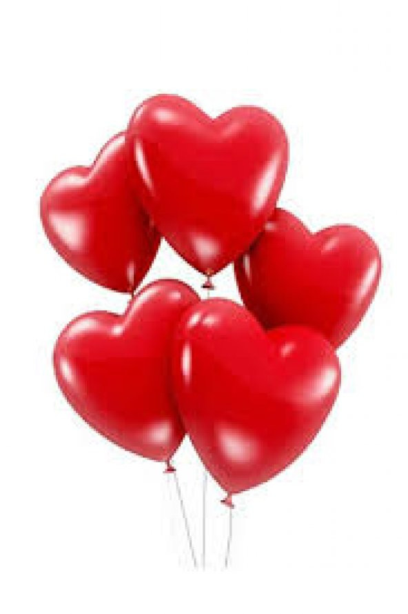 Baskısız Kalp Balon 10 Adet