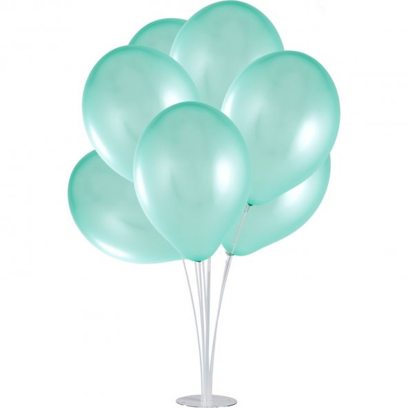 Metalik Balon Mint Yeşili 10 Adet