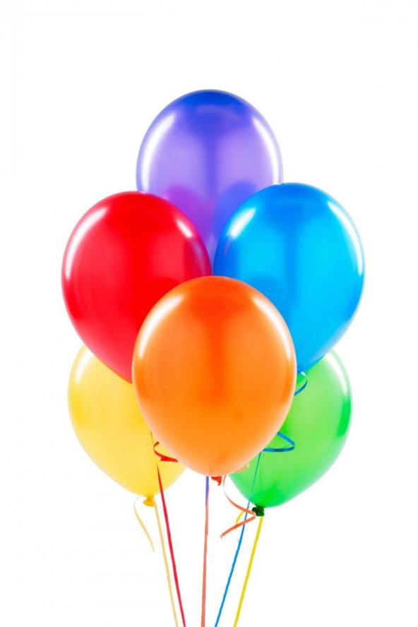 Karışık Renkli Metalik Balon 25 Adet