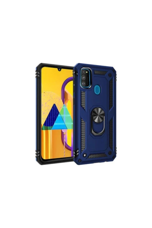 ZORE Samsung Galaxy M30S Kendinden Standlı Mıknatıslı Silikon Kılıf