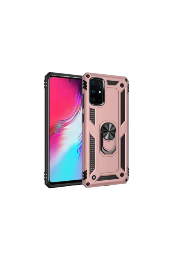 ZORE Samsung Galaxy S20 Plus Kendinden Standlı Mıknatıslı Silikon Kılıf