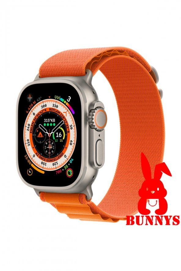 Oppo A56 Uyumlu Akıllı Saat Wacht 8 Ultra ÇİFT KORDONLU Konuşma Ve Müzik Özellikli - Resim 3