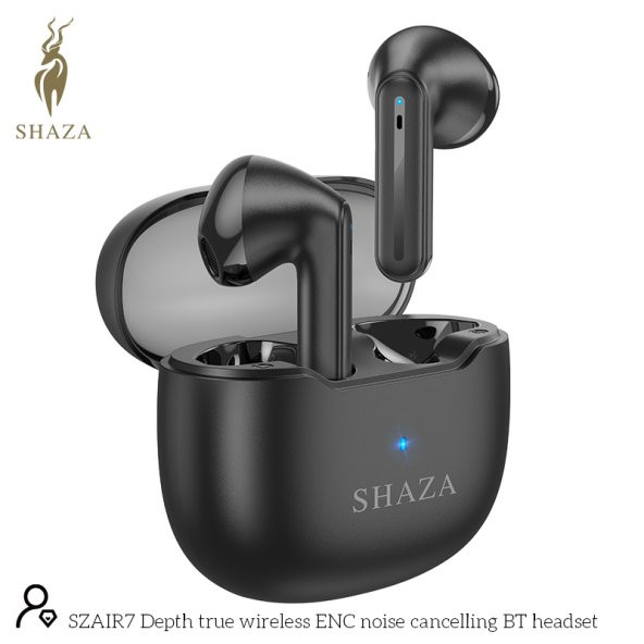 SHAZA Air7 Gürültü Azaltma ENC 4 Mikrofonlu Bluetooth 5.3 TWS Kulaklık Siyah - 2