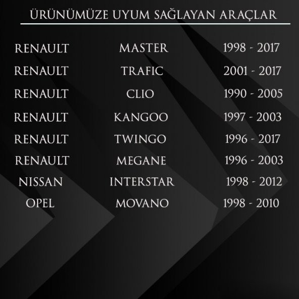 Renault Master, Trafic, Clio Araçlar İçin Yan Sinyal Lambası(GRİ) - 2