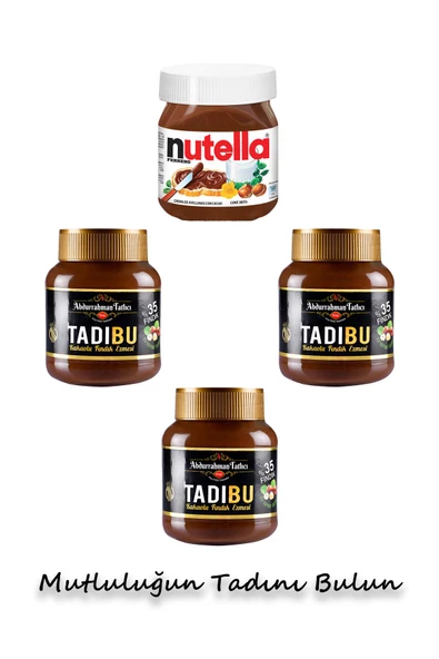 Abdurrahman Tatlıcı Tadıbu 330 gr x 3 Adet + Nutella 400 gr ürün görseli