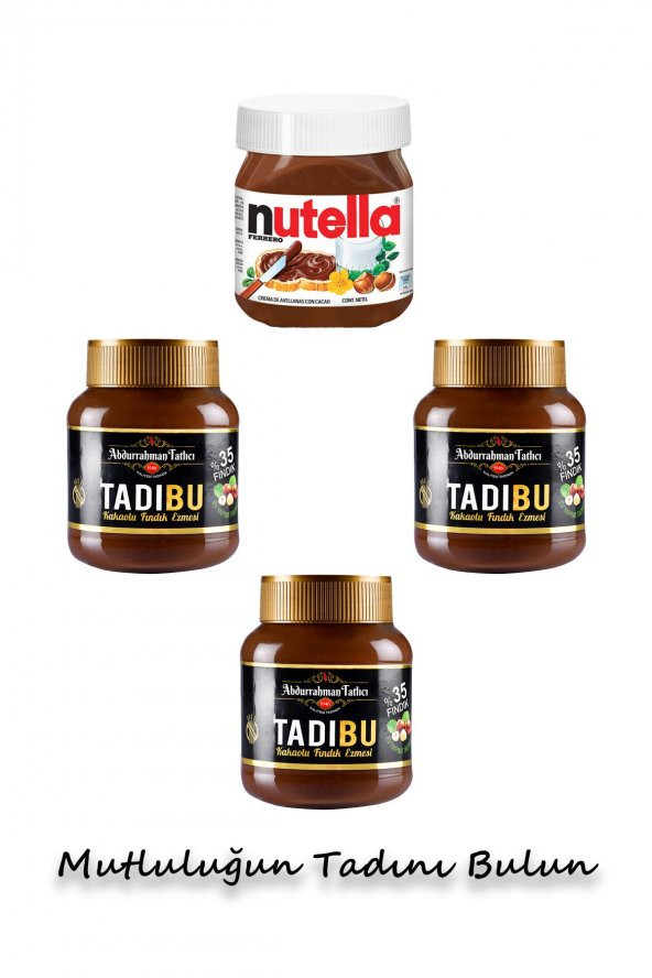 Abdurrahman Tatlıcı Tadıbu 330 gr x 3 Adet + Nutella 400 gr