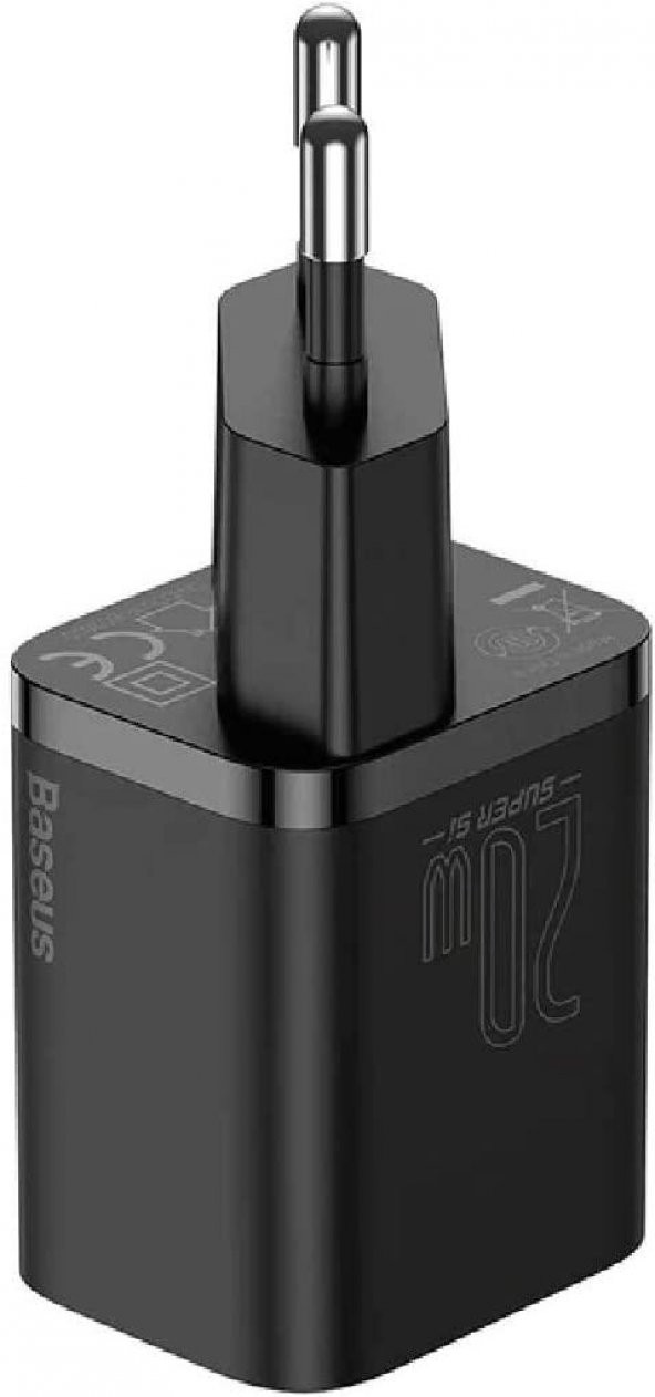 Baseus Super Si, 20W USB-C Hızlı Şarj Cihazı, Siyah - 2