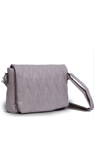 Bagorama SUVA Kapitone Saten Deri Çıtçıt Kapama Omuz, Kol Ve El Çantası - 5